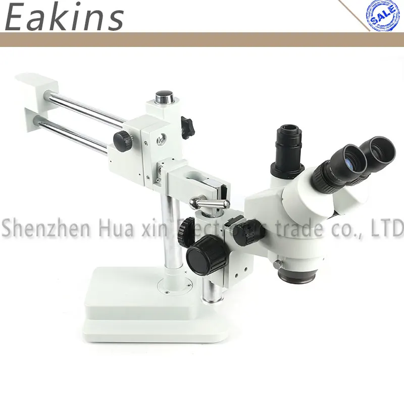 

3.5X-90X Trinocular Stereo Zoom Microscope Double Arm Boom Stand For Jewelry Identification Mobile Phone Chip CPU Watch Repair