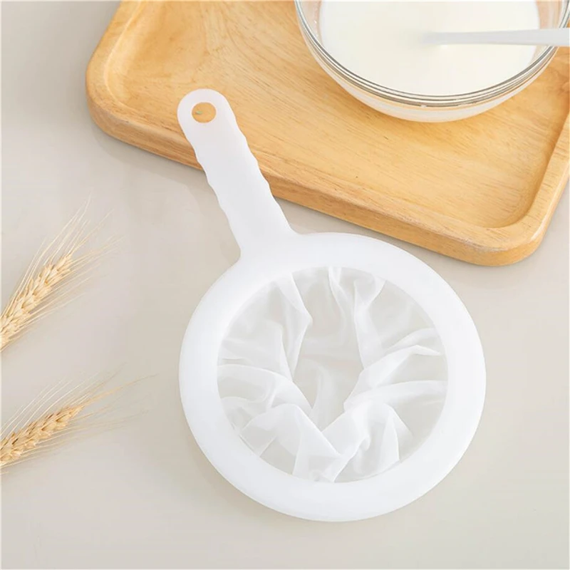 Reusable Super Fine Strainer Colander Mesh Sieve Handle Strainers For Honey Juice Tea Soymilk