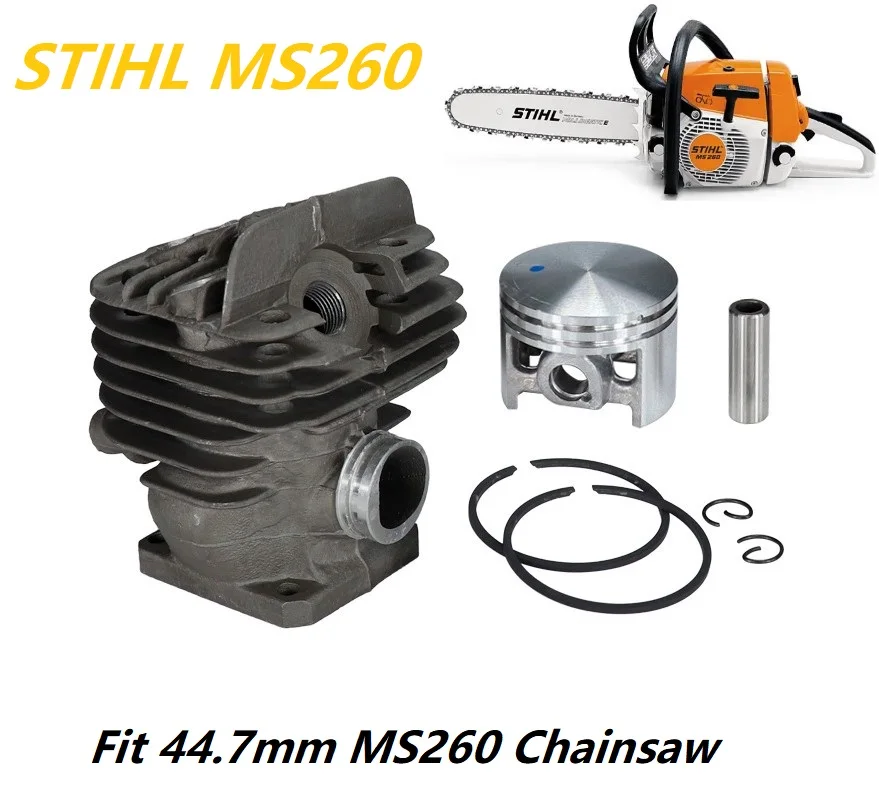 Kit Cylindre Débroussailleuse Cylindre 44mm Piston Joints Pour Débroussailleuse Timbertech - Pièce De Rechange Compatible MFS52/MS52 Cylindre Débroussailleuse Timbertech