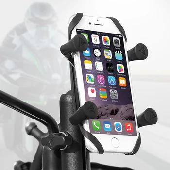 

12-80V Charge Motorcycle Phone Holder for iPhone Bicycle phone Holder Bike Handlebar Rearview Mirror Stand GPS Mount Bracket