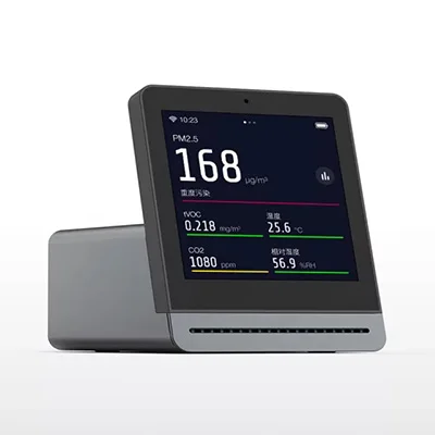 Xiaomi Mijia прозрачный травяной воздушный детектор 3," IPS сенсорный экран полный монитор PM2.5 приложение управление Крытый Открытый детектор воздуха - Цвет: Black