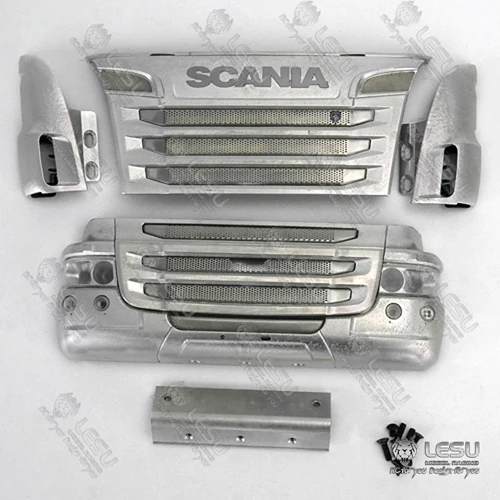 1/14 грузовик Scania R730 Передняя лицевая сетка бампер набор Tamiya трактор R620 R470 алюминиевый сплав металлический обновленный аксессуар RCLESU - Цвет: CK-R730-B