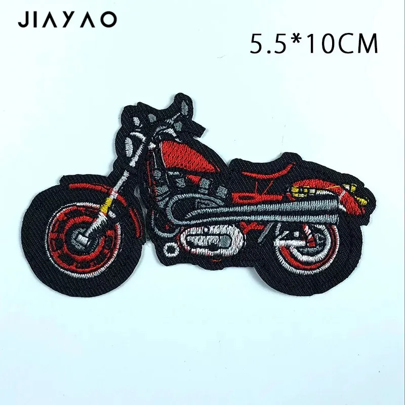 Вышивка патч мультфильм DIY автомобиль цвет мотоцикл подводная лодка трактор для детской одежды термо-клейкие наклейки для одежды - Color: 6