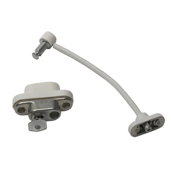 

Home Lockable Security Room Protective Window Stainless Child Safety Catch Wire White Door Restrictor