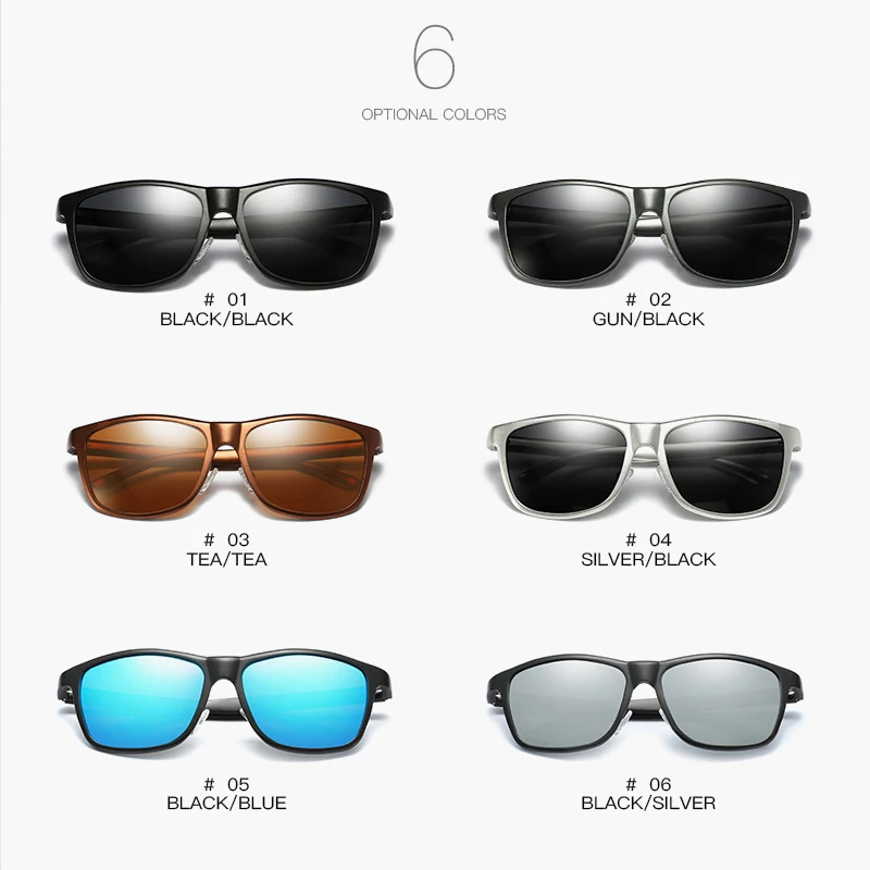 VIAHDA Brand Unisex Retro Aluminum Sunglasses Polarized Lens Vintage Eyewear Accessories Sun Glasses