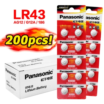 

200Pcs 1.5V AG12 AG 12 Battery LR1144 LR43 LR 43 Coin Button Cells Alkaline For Watch Toys SR43W SR43 SR1142 SB-B8 280-41