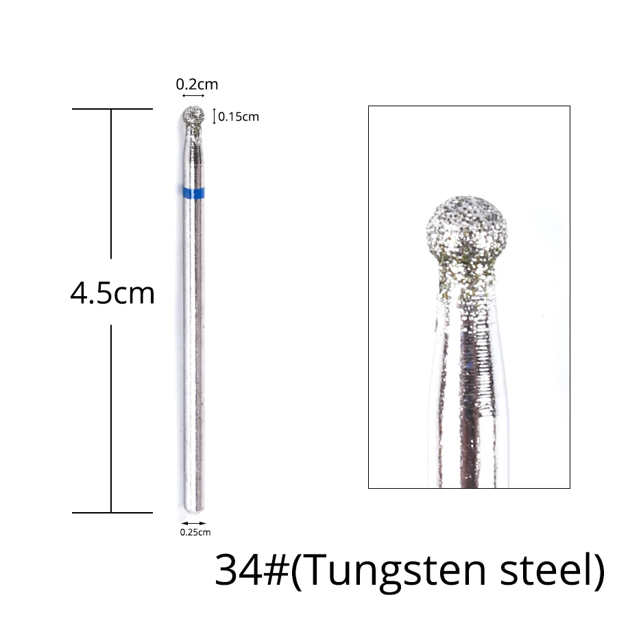 34 Alileader Nail Draill For Electric Drill Ceramic Drill Nail For Nail Art Instrument Safe Cutter For Cutter Manicure - Цвет: 34