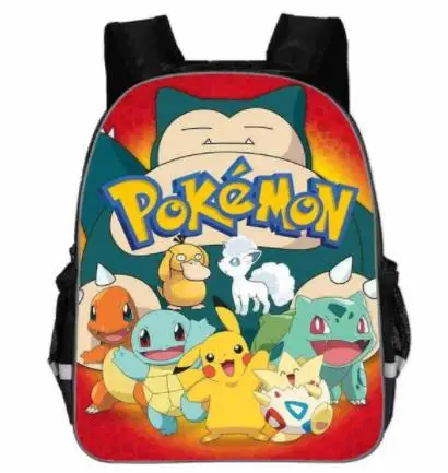 Picture color Подростковая сумка для девочек и мальчиков Mochila Feminina, милый рюкзак Пикачу с рисунком из мультфильма Покемон для косплея, рюкзаки с принтом, школьные сумки - Цвет: Picture color