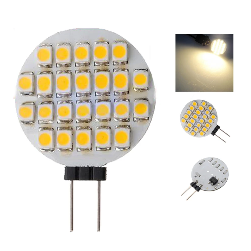 10x G4 SMD 24 светодиодный шкаф морской Кемпер автомобильная лампа 12V теплый белый