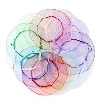 2020 Hot sale New 100 pcs 26cm Round Drawstring Organza Jewelry Candy Pouch Christmas Wedding Party Favor Gift Packaging  Bags