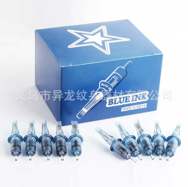 Yilong Blue Ink One-piece Needle Tattoo Cheyenne Needle Semi-Long Beauty Needle Tattoo Equipment