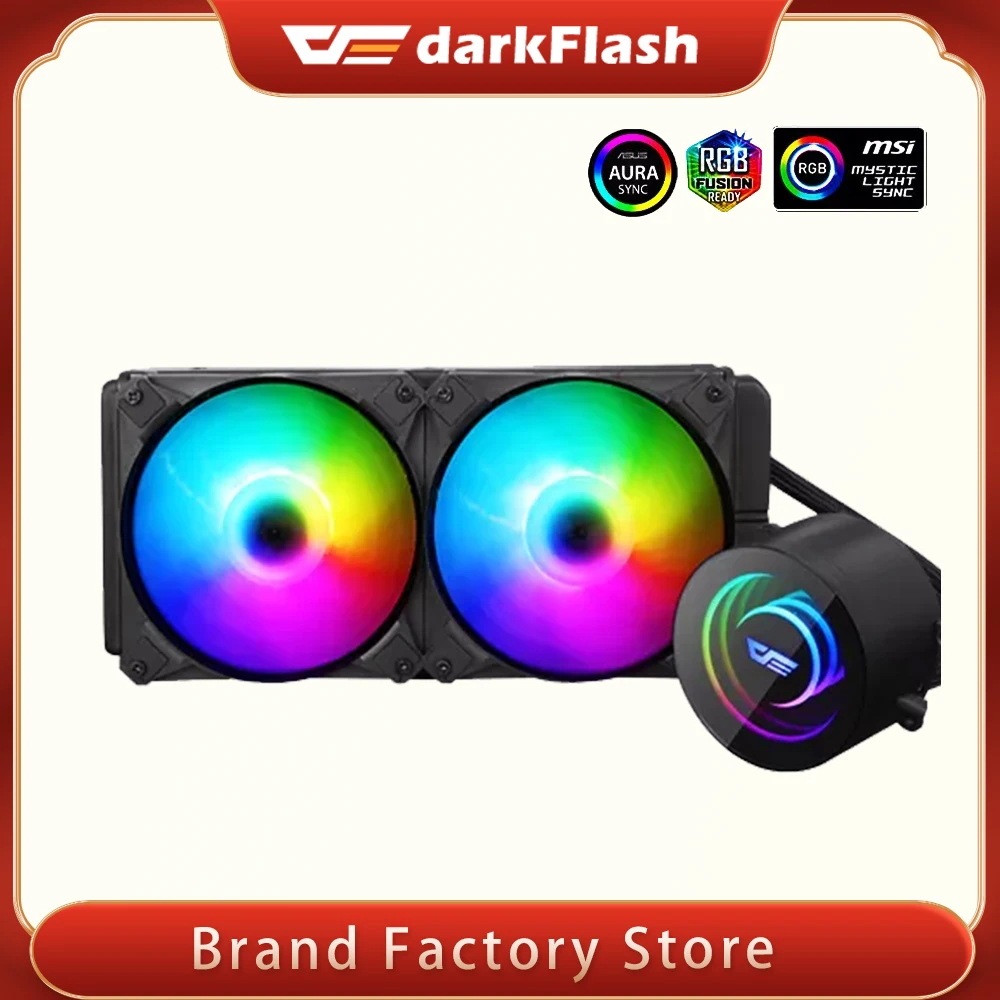 Кулер для процессора Darkflash DX ARGB синхронизирующий компьютер с водяным охлаждением