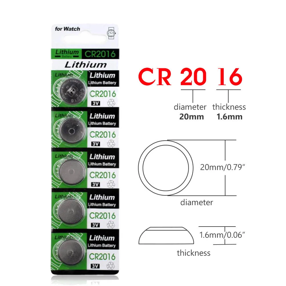 Supplier Wholesale Cheap 100 PCS High Quality Lithium Battery 3V CR2016 Button Watch Coin Battery CR DL2016 ECR2016 GPCR