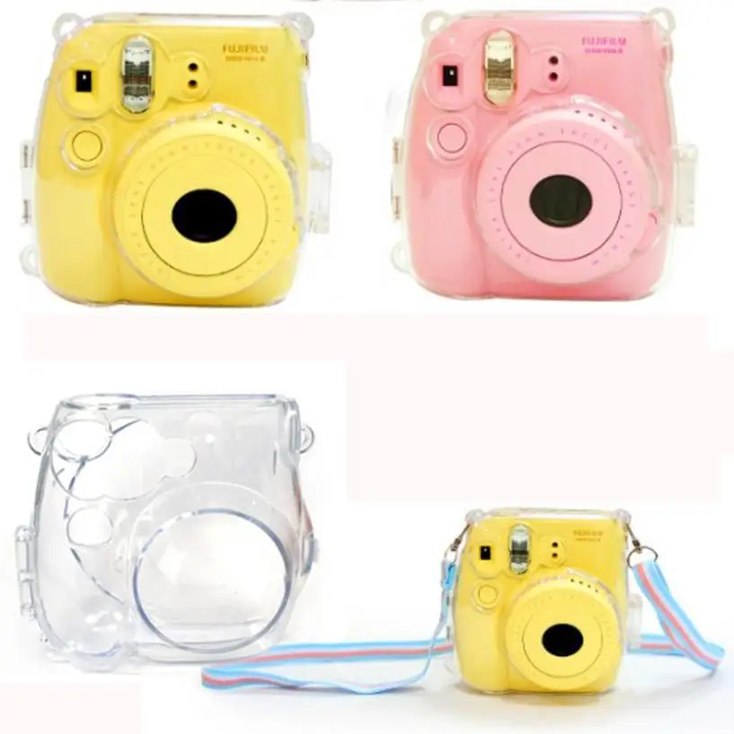 Тонкий кристально чистый ПК Жесткий чехол для камеры чехол для FujiFilm Instax Mini8 рюкзак для камеры mochila fotografia оптовый поставщик