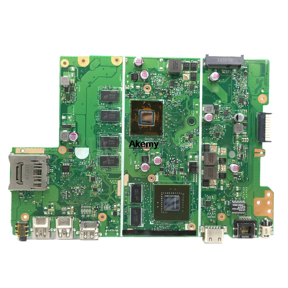 Akemy X441SC материнская плата для ноутбука ASUS X441S X441SA F441S A441S Mianboard test work N3160 cpu 4 Гб ram