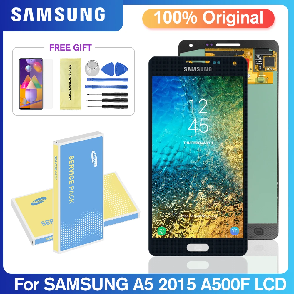 5.0&quot Original For Samsung Galaxy A5 LCD Display Touch Screen Digitizer Replacement Parts SM-A5000 SM-A5009 SM-A500F SM-A500G | Мобильные