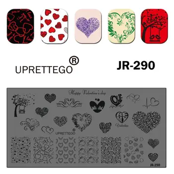 

2020 Stainless Steel Stamping Plate Template Dangle Plant Fashion Lady Valentine Snow Flake Mountain Koala Nail Tool JR281-290