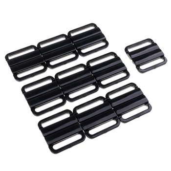 

10 Sets Fashion Webbing Bra Buckles Plastic Bra Clip Strap Holders for Sewing