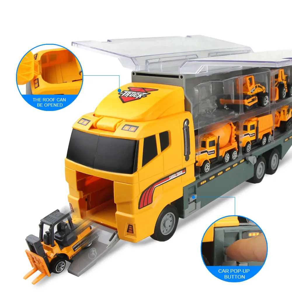 Mini Construction Vehicle Engineering Car Dump-car Dump Truck Model Toy BB 