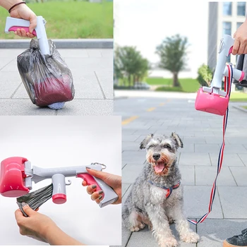 

Dog Pet Travel Outdoor Pooper Scooper With Degradable Waste Bags Poop Scoop Clean Pick Up Pet Excreta Shit Cleaner Pet Products