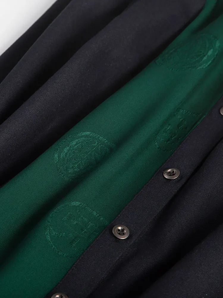 Женское шелковое платье рубашка дизайнерское лоскутное до середины икры с