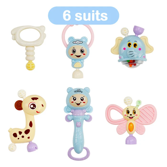 Hot Sale 1 Set Newborn Baby Rattles Shaking Bell BPA-Free Grab Music Toys Teether for Infant Early Education