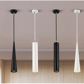 

Nordic led chandelier long downlight Kitchen Restaurant Bar cone chandelier decorative chandelier bedside Chandelier