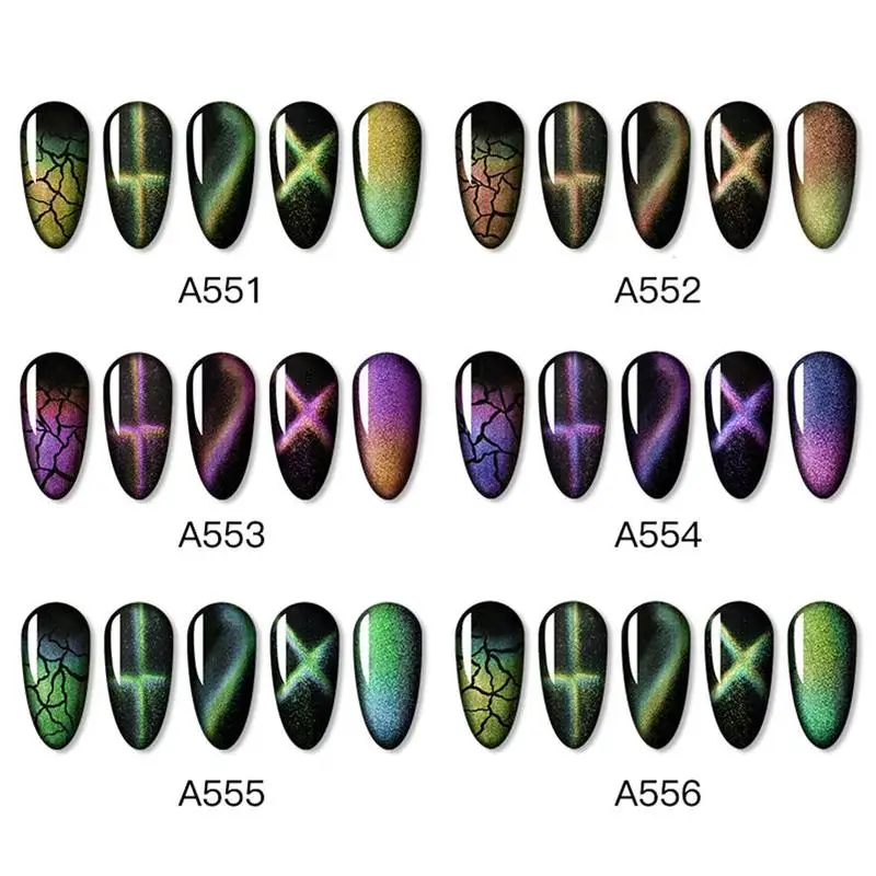 Magic Galaxy Chameleon Nail Polish Cat Eyes Led Gel Semi Permanant Nail Polish Uv Gel Lacquer Nail Art Gel Varnish