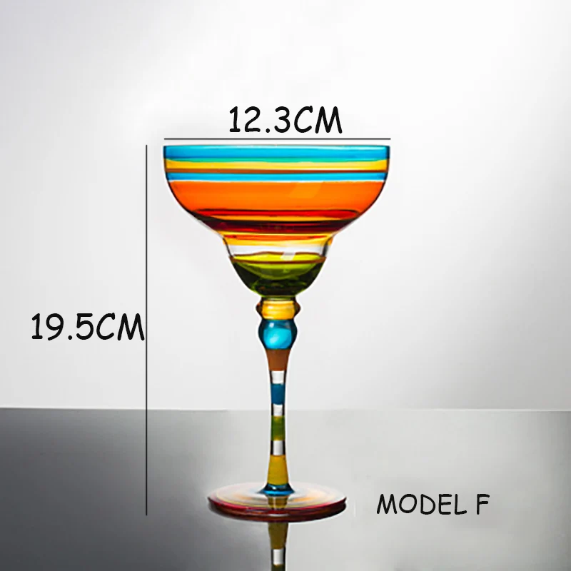 Model F Бутылка для виски, стеклянная чашка, стакан, колба, чайная кружка, кофейная стеклянная расписная чашка, бокал для вина, коктейля, напитков, посуда, бокал, креативное стекло, 1 шт - Цвет: Model F