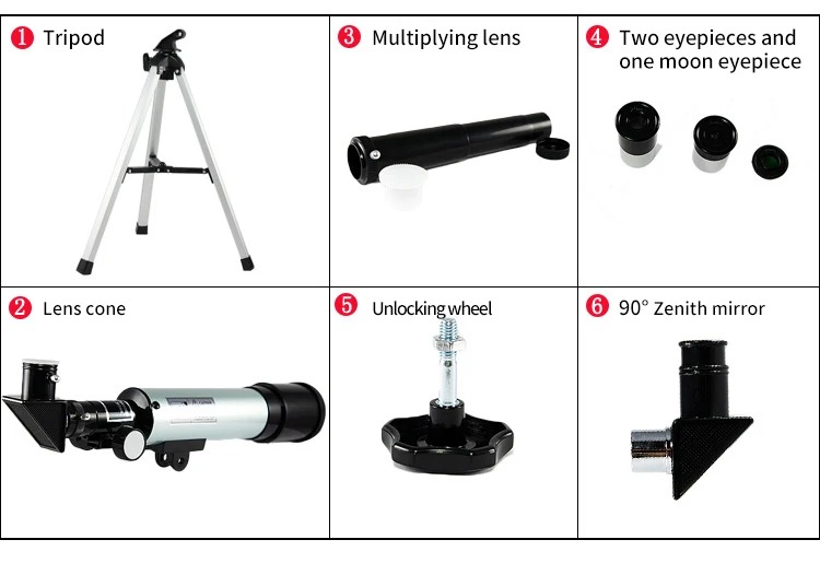 F36050M Astronomical Telescope Camping Monocular With Portable Tripod Space Spotting Scope Monocular Telescope for Beginner
