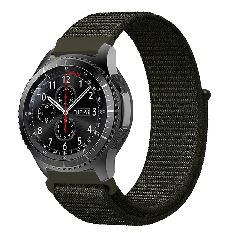 43 цвета 20 мм/22 мм нейлоновый переплет ремешок на запястье для samsung gear S3 Смарт-часы ремешок аксессуар для samsung Galaxy Watch Active