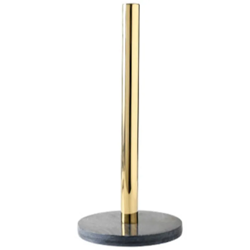 Natural Marble Gold-Plated Kitchen Paper Towel Holder Roll Holder Desktop Jewelry Storage Shelf