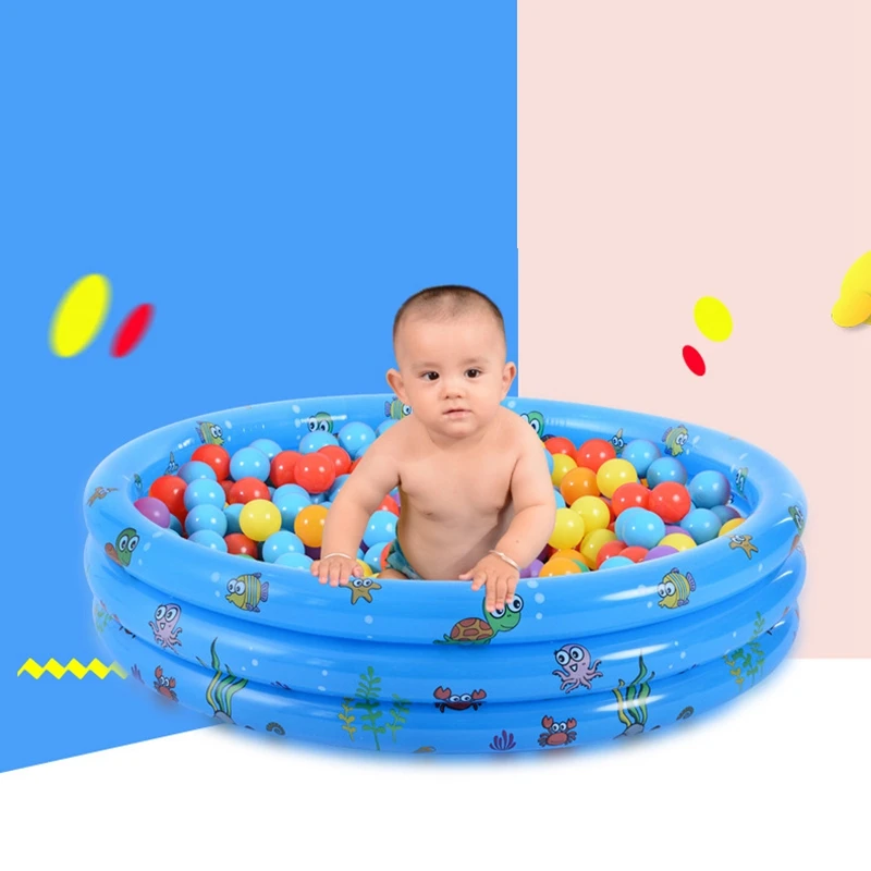 Pataugeoire piscine gonflable 100CM Protection de l'environnement épaissie PVC piscine pour enfants baignoire avec pompe