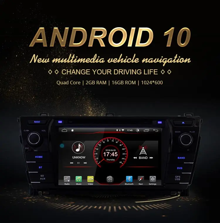 JDASTON Android 10,0 автомобильный dvd-плеер для TOYOTA COROLLA 2 Din автомагнитола gps навигация Мультимедиа ips стерео wifi Bluetooth