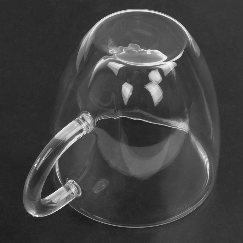 2 шт в форме сердца термостойкие двухслойные прозрачные стеклянные чайные чашки, кружка, 240 мл и 180 мл
