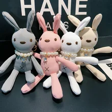 Cute Rabbit Keychain Creative Cartoon doll Accessories Japanese Korean Car Rabbit Bag Package Pendant Gift Wholesale