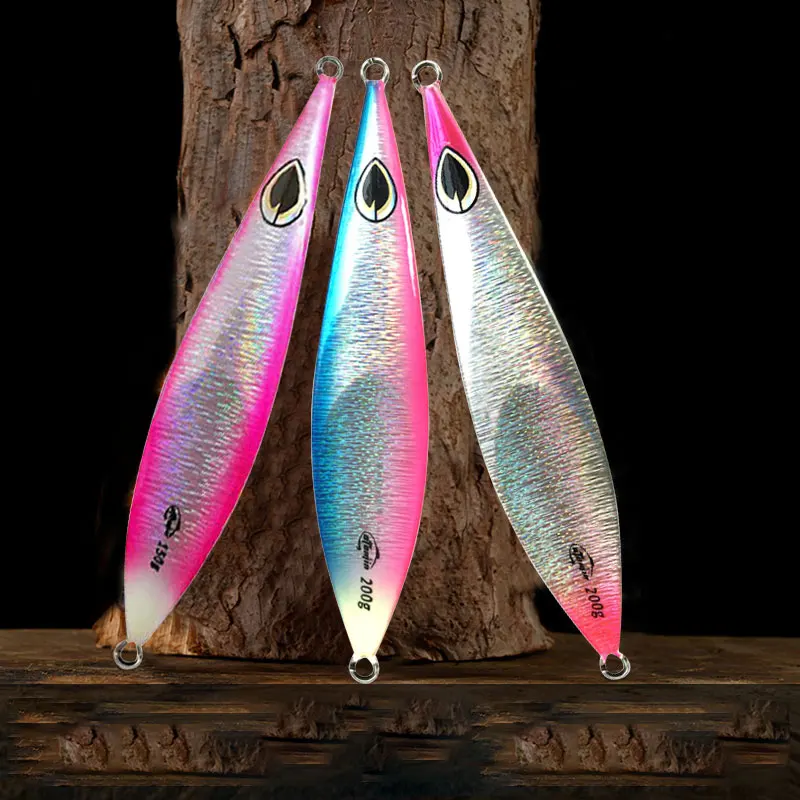 

AS Slow Metal Jig Pesca 80g100g150g200g250g300g Slow Falling Sinking Glow Jigs luminuous Lure Fish Jigging Angler Bait