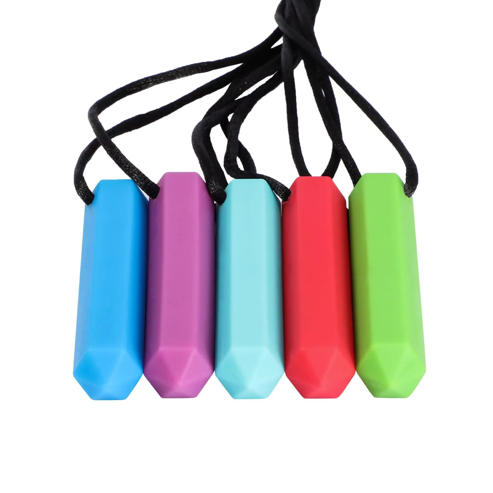 5 Colors Silicone Teething Toys Beads Baby Teether Autistic Children's Sensory Chewing