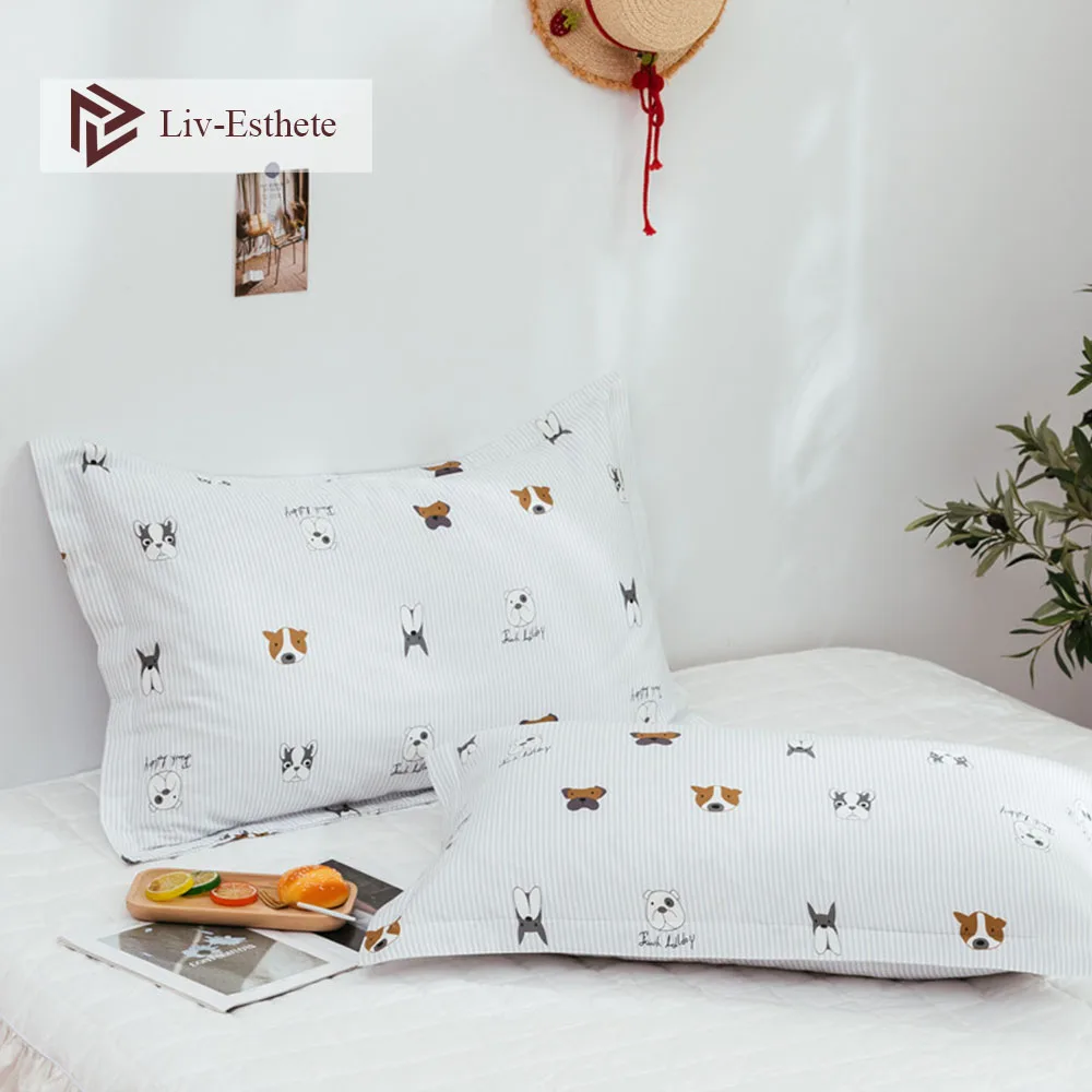 Liv-Esthete 100% хлопок наволочка с мультяшным принтом Декоративные Чехлы для подушек
