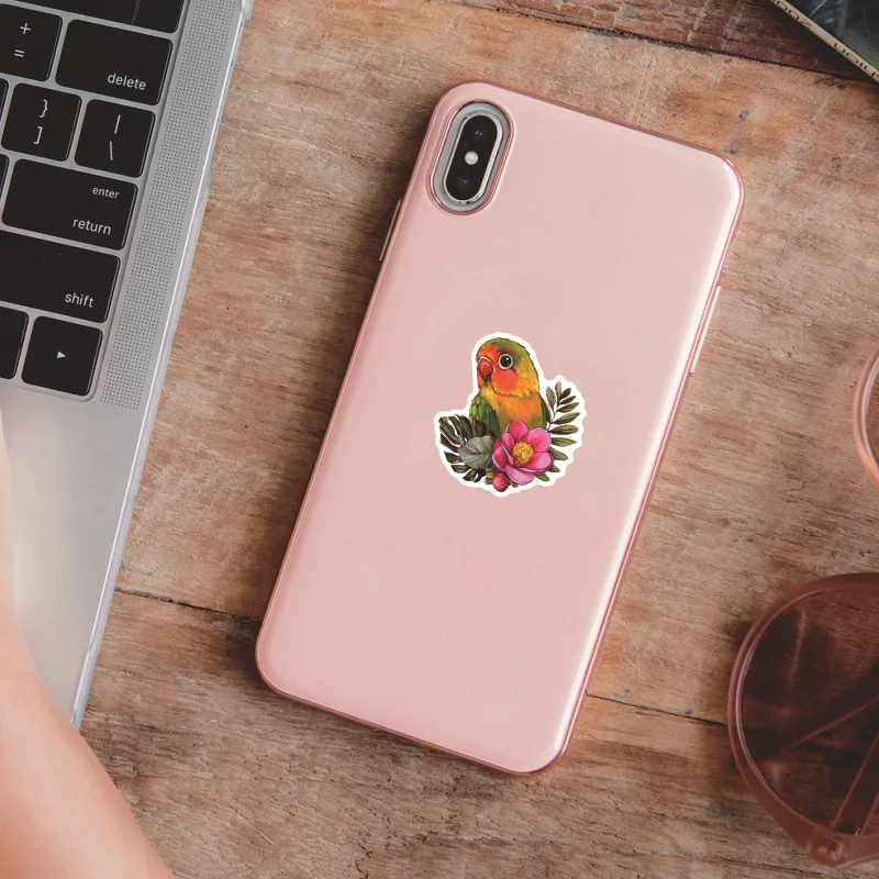 10/30/50Pcs Cartoon Color Parrot Stickers For Suitcase Skateboard Laptop Luggage Phone Car Styling DIY Decal Pegatinas