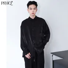 PFHQ – chemise à manches longues pour hommes, revers noir ample, Style coréen, tendance, tout assorti, nouvelle collection automne hiver 2021, 21E4840