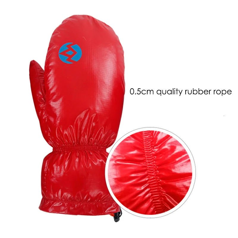 Outdoor Winter Thermal Full Fingers Thicken White Goose Down Travel Hiking SportRiding Skiing Skating Snowboarding Warm Gloves