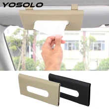 Универсальный держатель для салфеток YOSOLO из искусственной кожи на спинку сиденья, подлокотник, солнцезащитный козырек, автомобильный держатель для салфеток, салонные аксессуары, автомобильный стиль