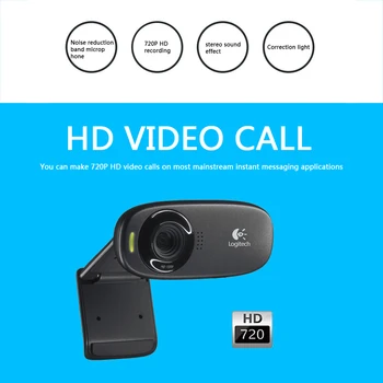 

Logitech C310 1280x720P HD Webcam Computer PC Laptop Web Camera with Microphone for Live Broadcast Video Calling Conference Work