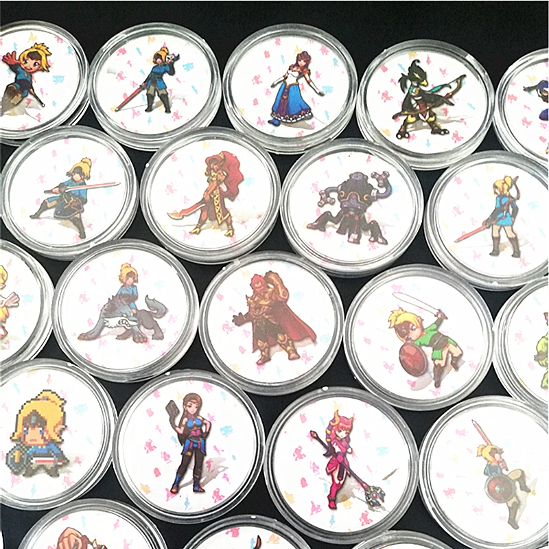 24 шт. Zelda break Of The Wild карта NFC для Amiibo Young Link Wolf Link's Awakening Ntag215 монетница Tagmo Diablo Splatoon 2 - Цвет: D-Zelda Coin -24Pcs