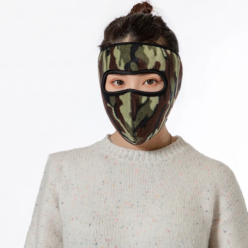 multicolor Унисекс Зимние теплые флисовые маски однотонные цветные наушники для катания на лыжах сноуборде толстые теплые полумаски для лица аксессуары - Цвет: multicolor