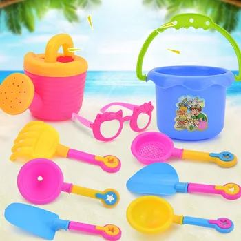 

9PCS/Set Kids Beach Sand Game Toys Kit Shovels Rakes Kids Beach Pretend Role Play Toy Kit Holiday Birthday Good Gift