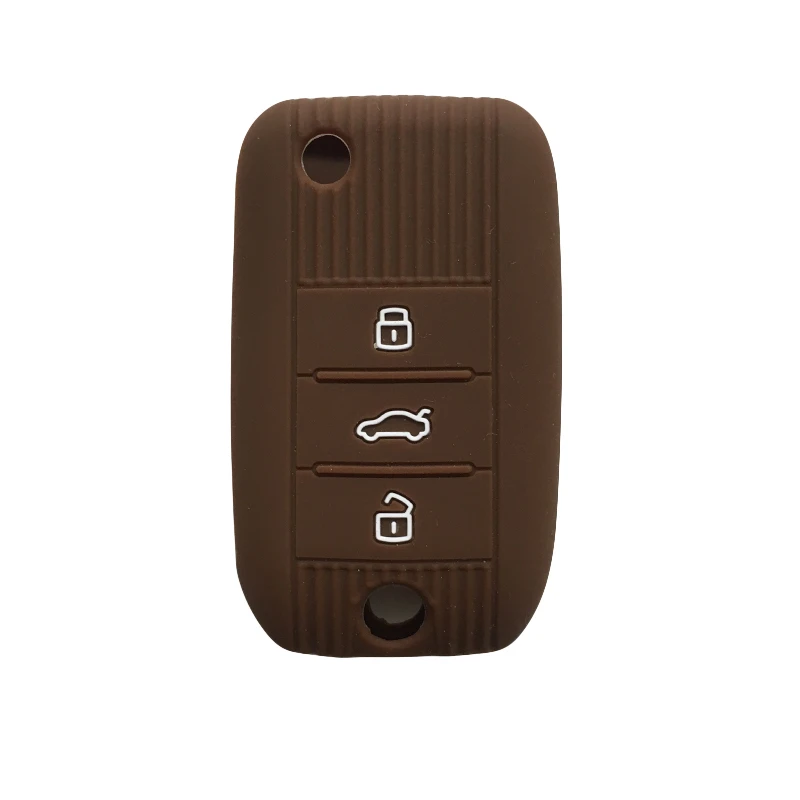 Чехол для ключей MG GS MG6 E-MG6 EMG6 чехол для ключей силиконовый чехол для дистанционного управления для защиты ключей автомобильные аксессуары чехол для ключей Fob - Название цвета: Коричневый