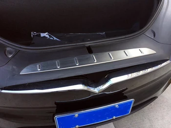 

For Tesla Model X 2016 2017 2018 2019 2020 Car Exterior Front Boot Trunk Bumper Protector Plate Cover 1PCS Steel Accessories