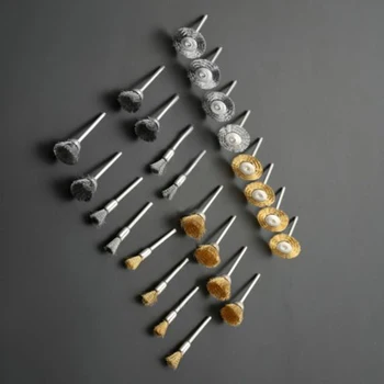 

24pc/Set Brass Steel Wire Wheel Brush Polishing Grinder Accessory Rotary Tool